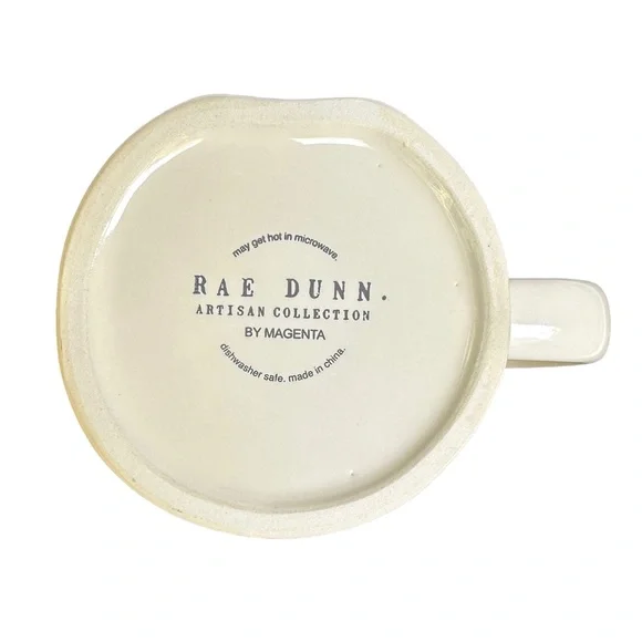 Rae Dunn SING Mug White Black Large Letter Dimples NWT 2017 OG - Picture 9 of 12